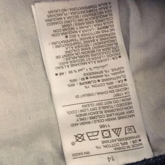 OLD NAVY POWER SLIM STRAIGHT DISTRESSED DARK WASH JEANS - Picture 7 of 7